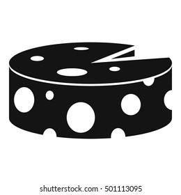 Cheese wheel icon. Simple illustration of cheese wheel vector icon for web