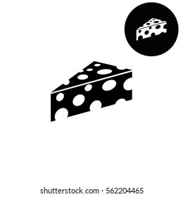 cheese  - white vector icon