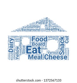 cheese word cloud. tag cloud about cheese