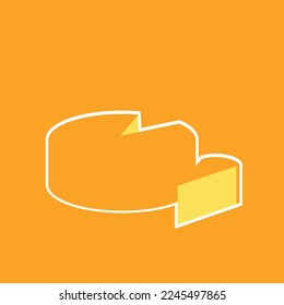 queso con fondo de estreno amarillo y línea 