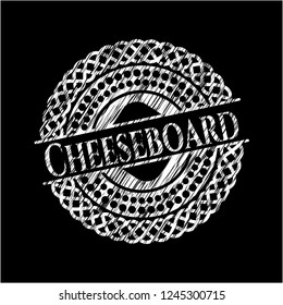 Cheeseboard chalkboard emblem