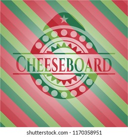 Cheeseboard christmas emblem.