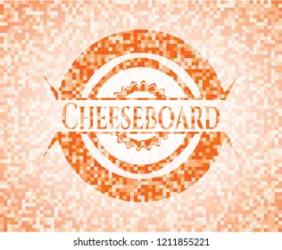 Cheeseboard orange mosaic emblem