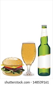  cheeseburger, and beer