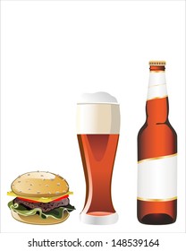 cheeseburger, and beer