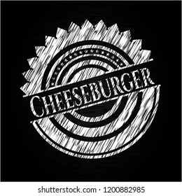 Cheeseburger chalk emblem