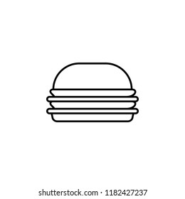 cheeseburger concept line icon. Simple element illustration. cheeseburger concept outline symbol design from Fast food set. Can be used for web and mobile UI/UX