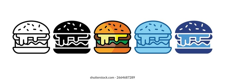 Elemento de icono de hamburguesa de queso para el diseño