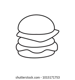 cheeseburger icon illustration isolated vector sign symbol