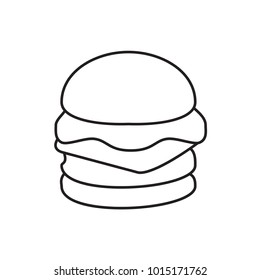 cheeseburger icon illustration isolated vector sign symbol