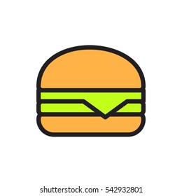 cheeseburger icon illustration isolated vector sign symbol