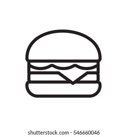 cheeseburger icon illustration isolated vector sign symbol