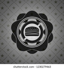 cheeseburger icon inside black badge
