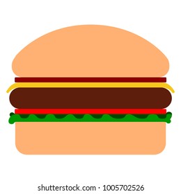 Cheeseburger icon on a white background, Vector illustration