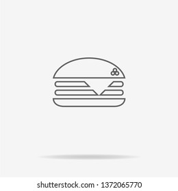 Cheeseburger icon. Vector concept illustration for design.