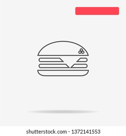 Cheeseburger icon. Vector concept illustration for design.