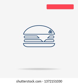 Cheeseburger icon. Vector concept illustration for design.