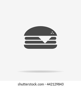 Cheeseburger icon. Vector concept illustration for design.