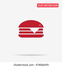 Cheeseburger icon. Vector concept illustration for design.