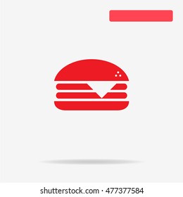 Cheeseburger icon. Vector concept illustration for design.