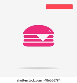Cheeseburger icon. Vector concept illustration for design.