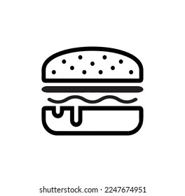 icono de cheeseburger, aislado en fondo blanco