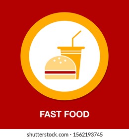 cheeseburger illustration, fast food icon - burger sandwich isolated