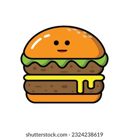 Cheeseburger illustration food burger Hamburger isolated icon