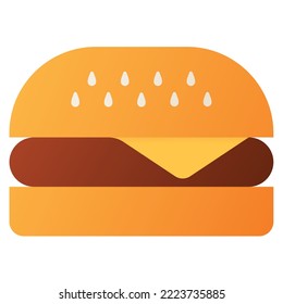 Cheeseburger aislado en fondo blanco, ilustración, icono, elemento