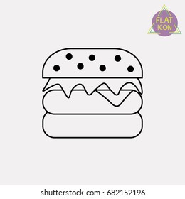 cheeseburger line icon