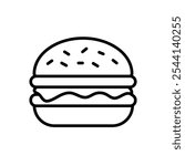 Cheeseburger line icon design. Cheeseburger  icon