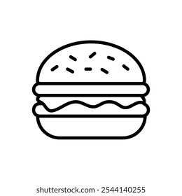 Cheeseburger line icon design. Cheeseburger  icon