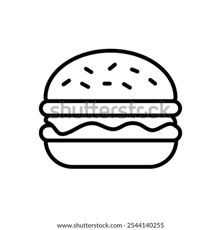 Cheeseburger line icon design. Cheeseburger  icon