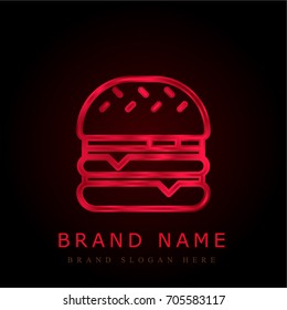 Cheeseburger red chromium metallic logo