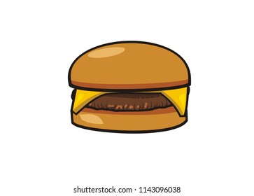 cheeseburger simple illustration