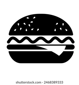 cheeseburger - vector icon	, illustration