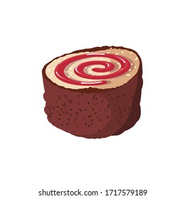 Cheesecake, chocolate dessert realistic vector illustration