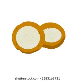 cheesecake with cottage cheese, two, on a white background,