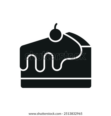 Cheesecake food beverage icon vector basic design simple and modern concept templates