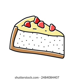 cheesecake food dessert color icon vector. cheesecake food dessert sign. isolated symbol illustration