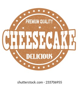 Cheesecake grunge rubber stamp on white background, vector illustration