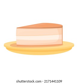 Cheesecake icon cartoon vector. Austrian food. Restaurant cuisine