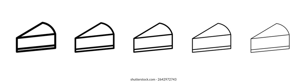 Ícone Cheesecake Design plano em fundo isolado