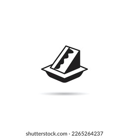 cheesecake icon on white background