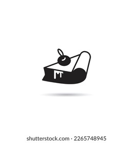 cheesecake icon on white background