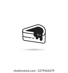 icono de cheesecake en fondo blanco