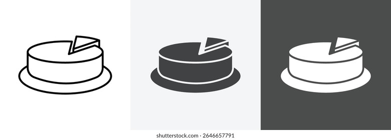 Cheesecake icon set vector art