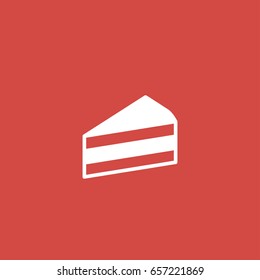 cheesecake icon. sign design. red background