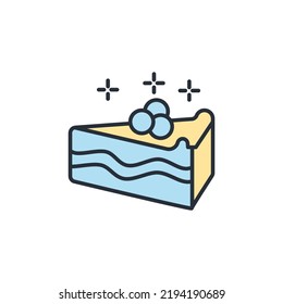 Cheesecake icons  symbol vector elements for infographic web