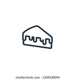 Cheesecake isolated icon on white background, 400 coffee set, logo and sign